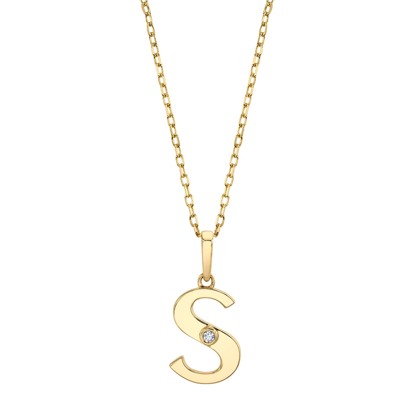 MICHAEL M Deco Initial Pendant 