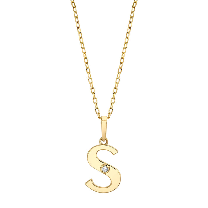 MICHAEL M Deco Initial Pendant 