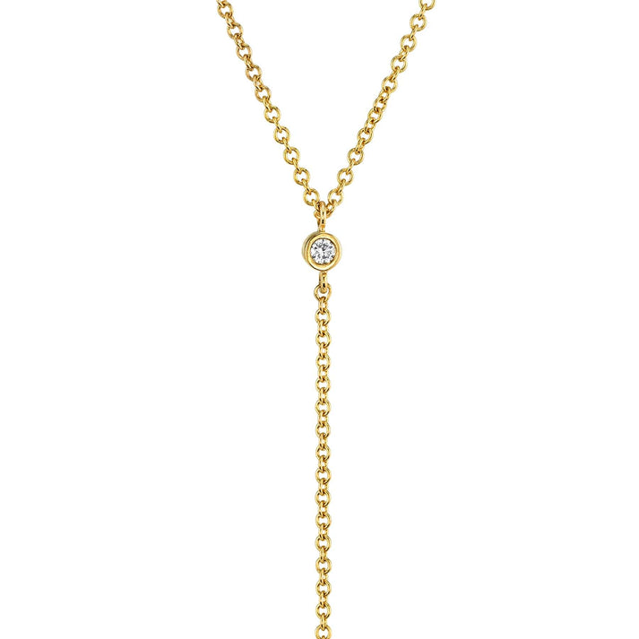 MICHAEL M Diamond Linear Drop Necklace CN216-YG