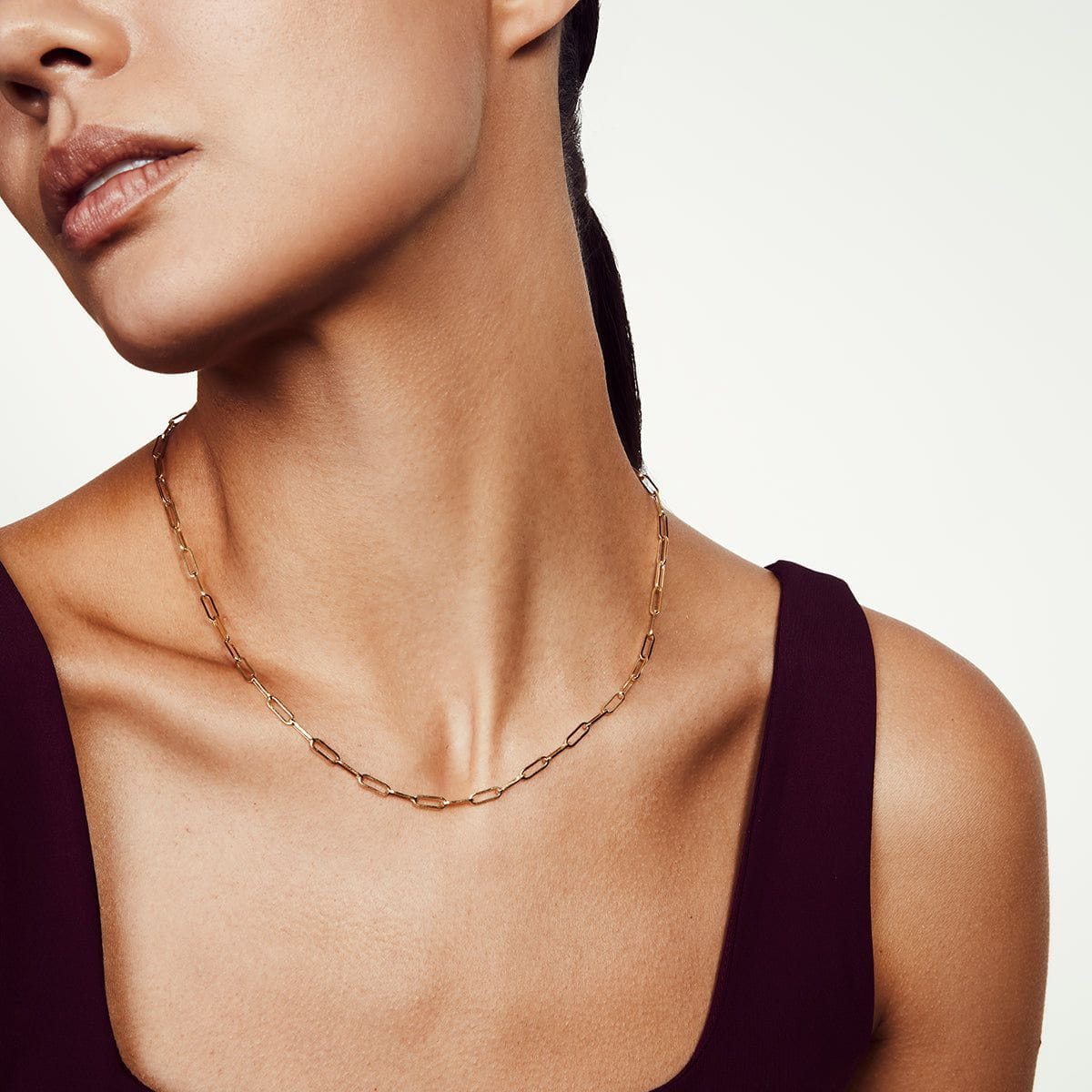 3mm Paperclip Link Chain Necklace