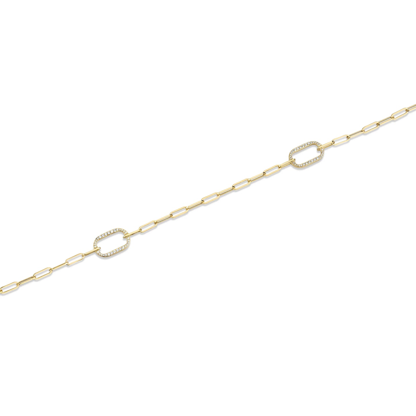 MICHAEL M Pav√© Link Station Necklace CN519