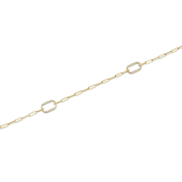 MICHAEL M Pav√© Link Station Necklace CN519