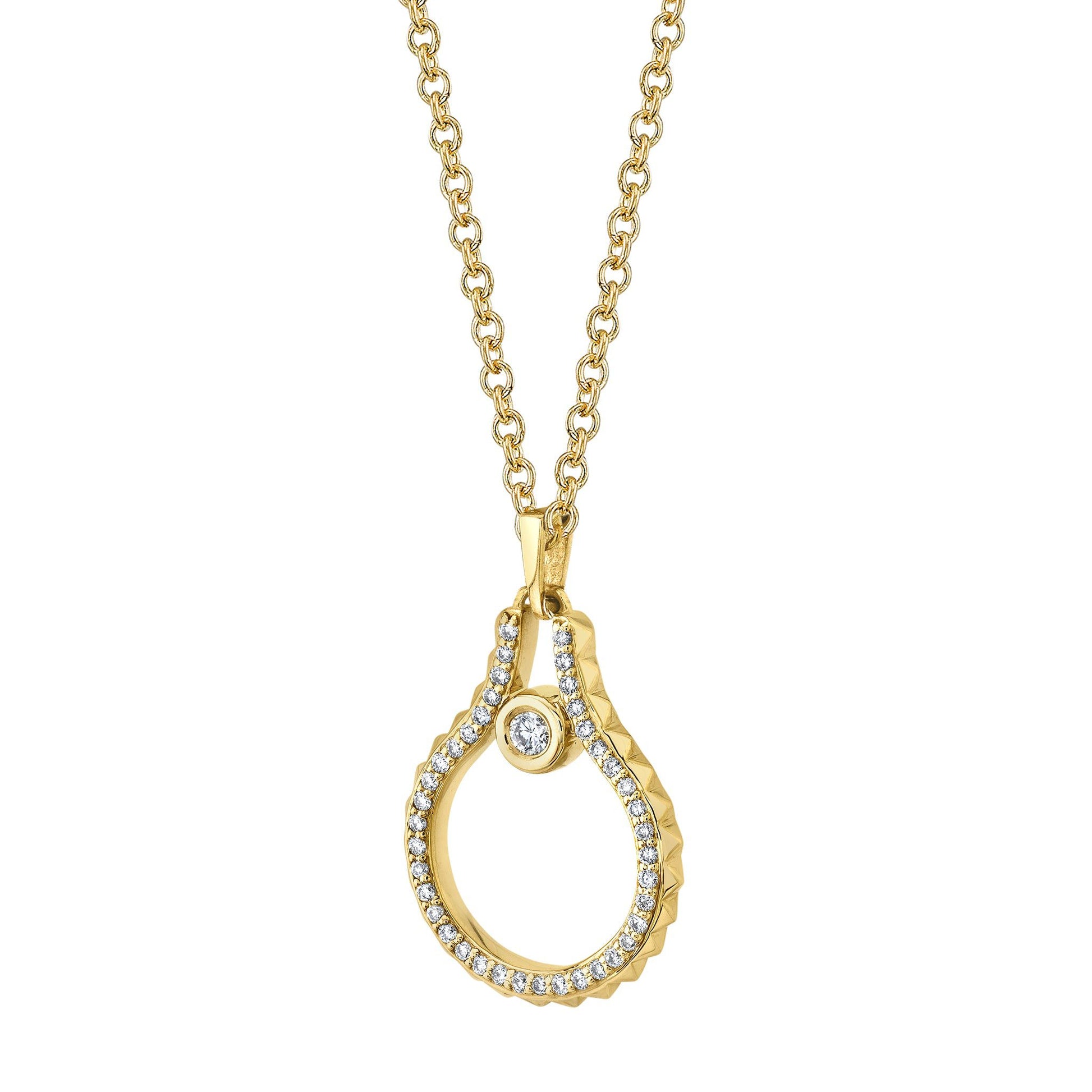 Pavé Mini Signature MM Tetra Pendant