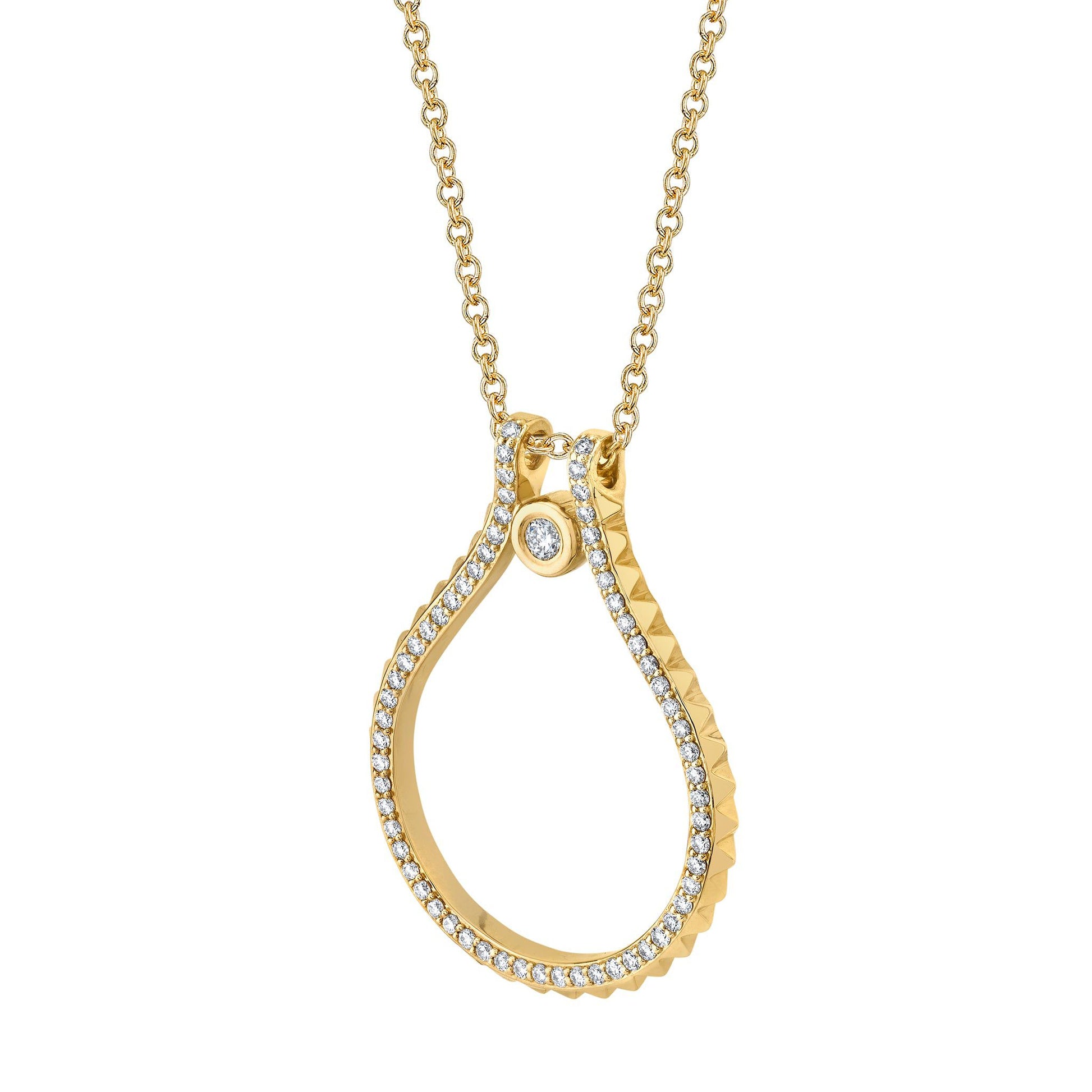 Pavé Signature MM Tetra Pendant