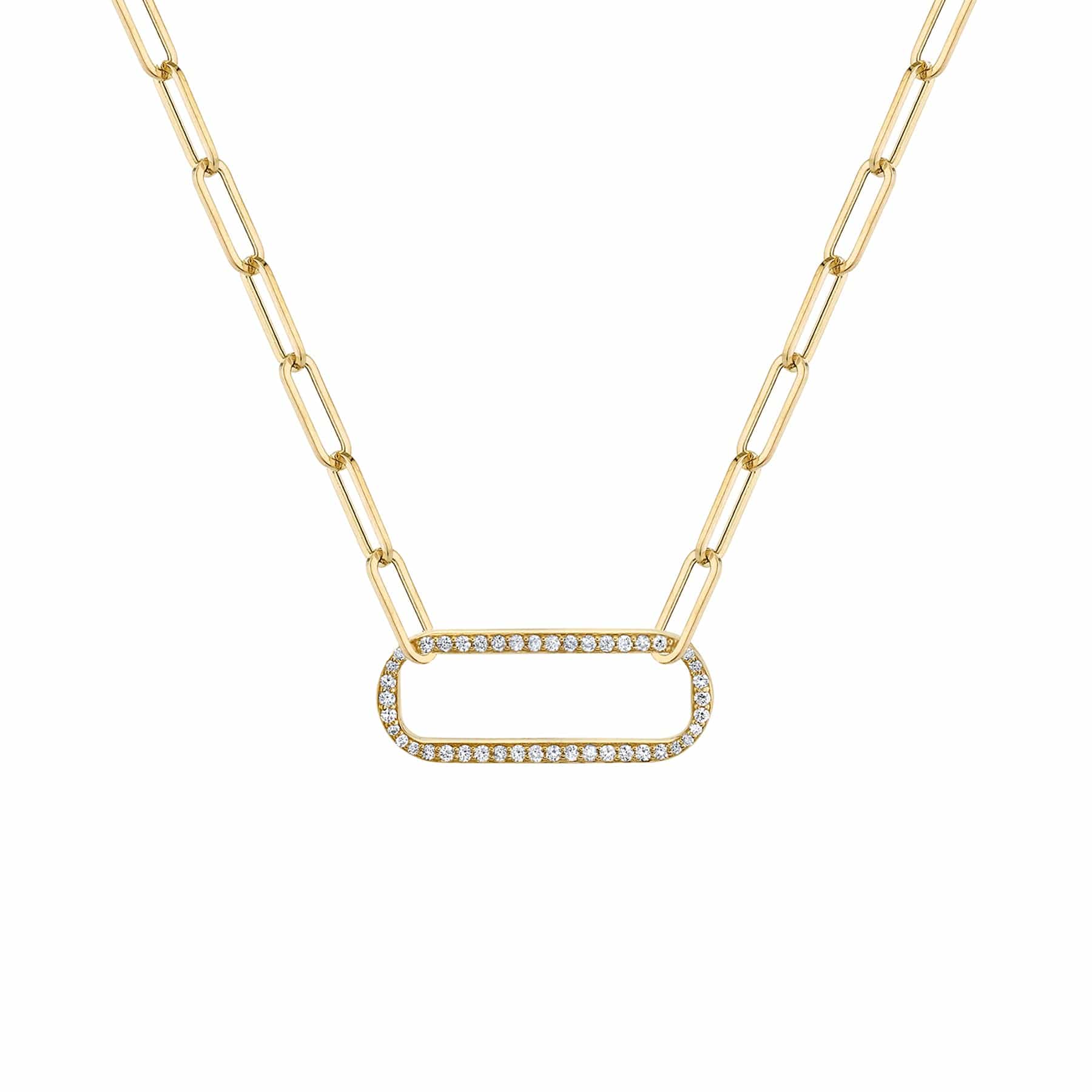 Pave Singleton Necklace