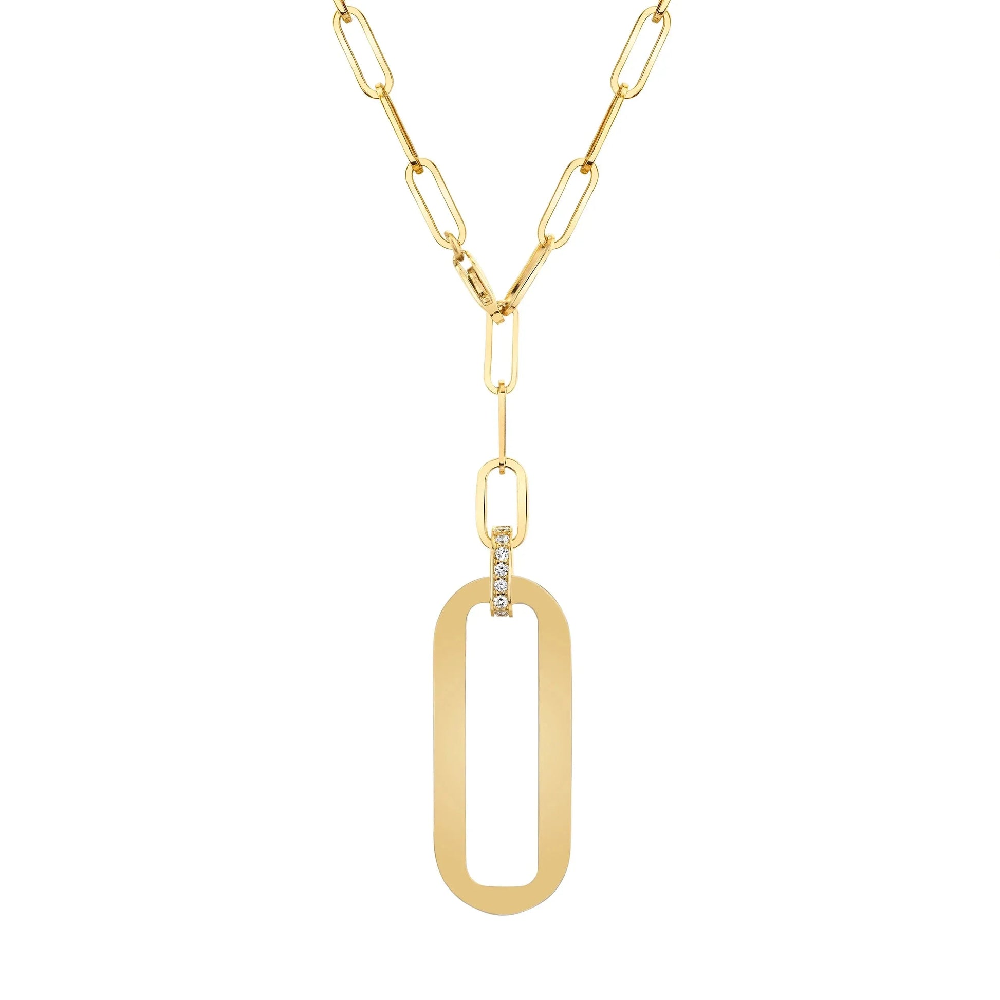 Plain Longline Link Medallion Lariat