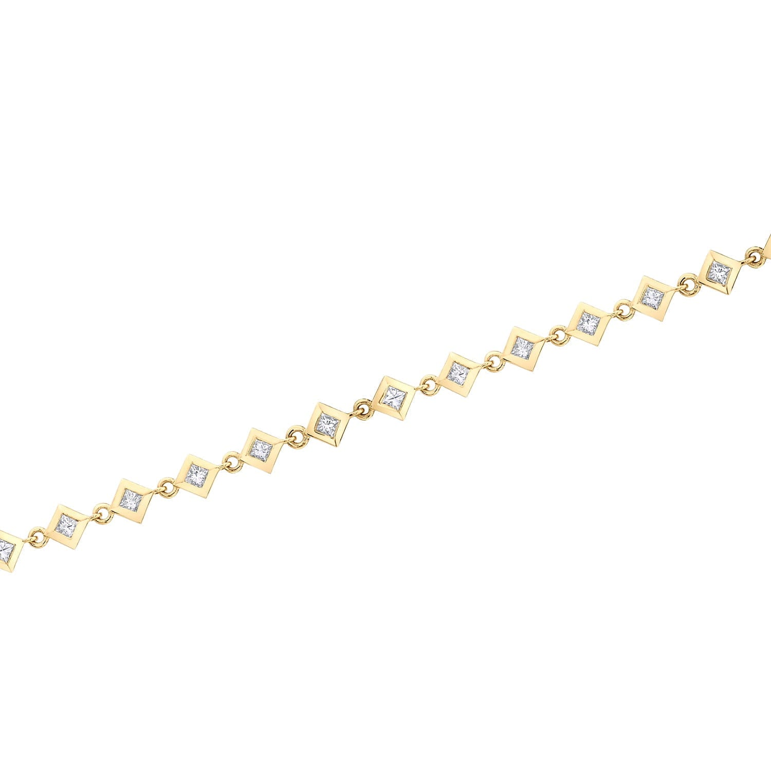 Princess Bezel Tennis Necklace