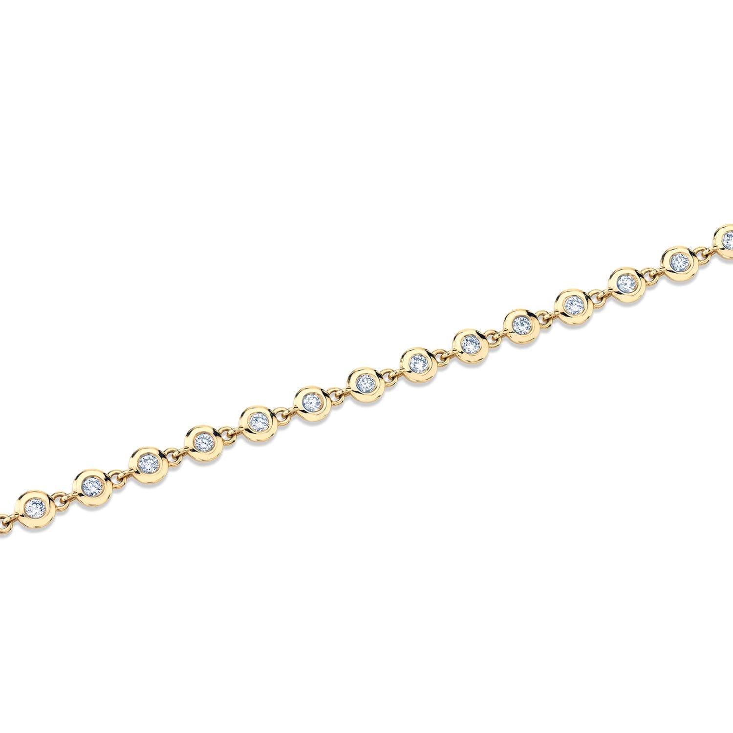 Round Bezel Tennis Necklace