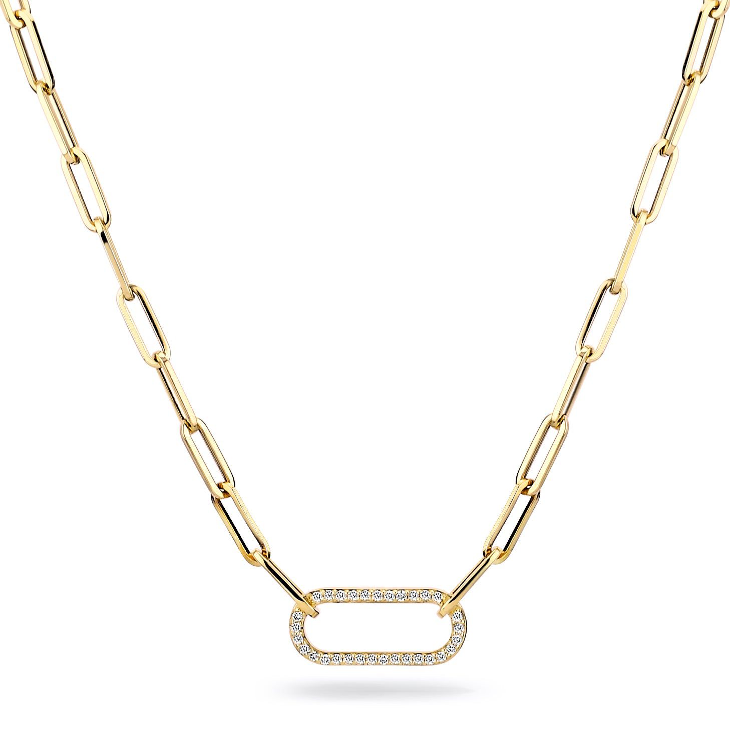 Small Pavé Link Necklace