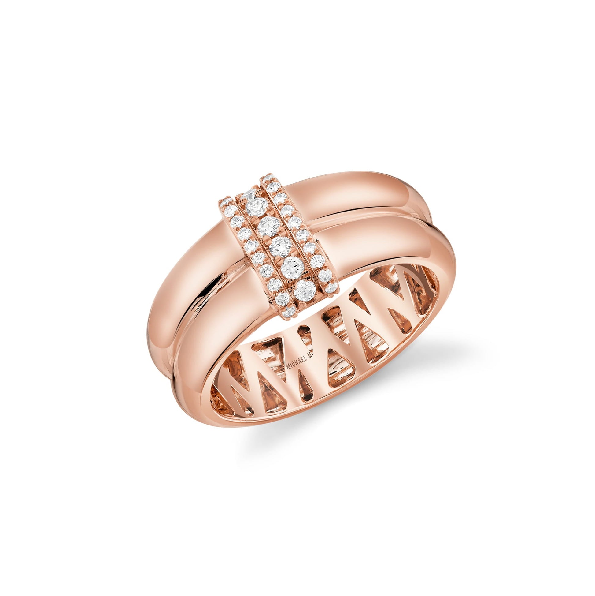 Orb Split Triple Pavé Ring