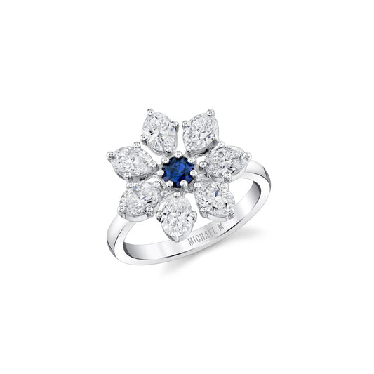 Montage Color Sapphire Floral Ring