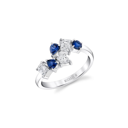Montage Color Sapphire Mixed-Cut Wrap Ring
