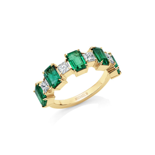 Montage Color Emerald & Princess Ring
