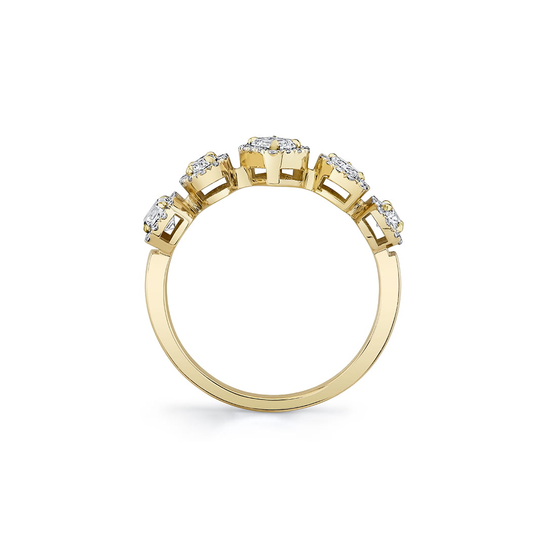 Montage Mixed-Cut Halo Ring