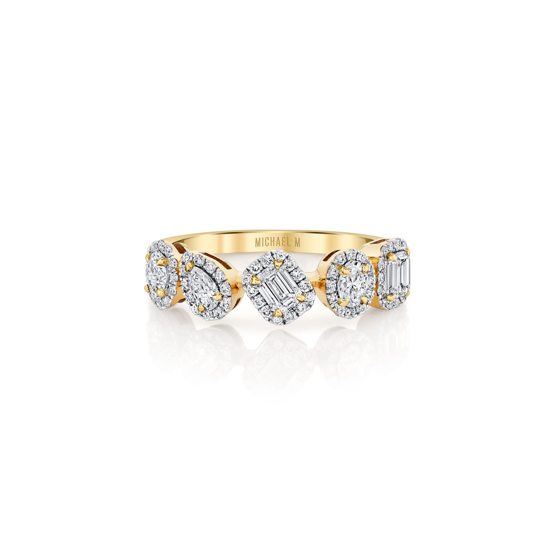 Montage Mixed-Cut Halo Ring