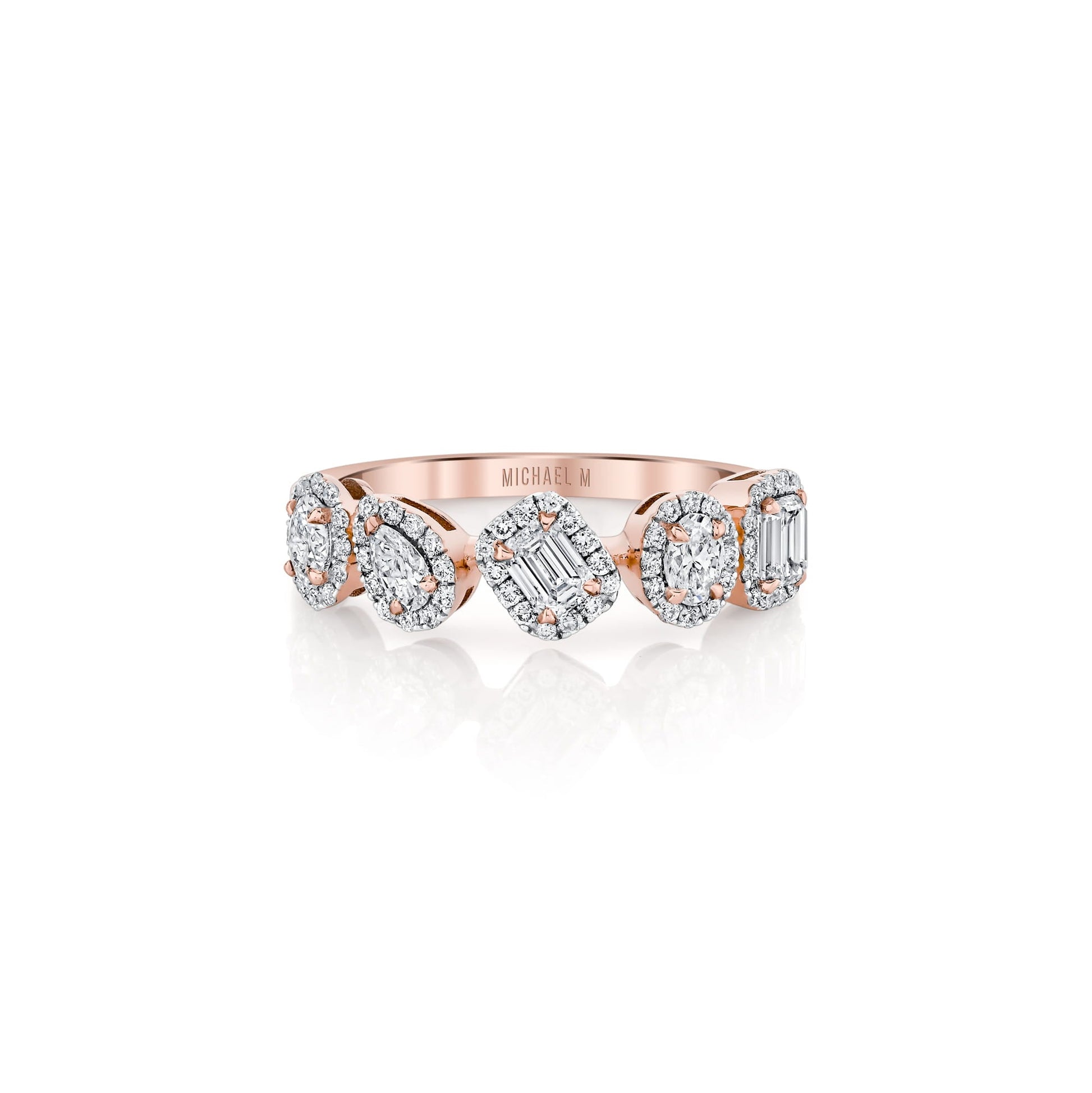 Montage Mixed-Cut Halo Ring