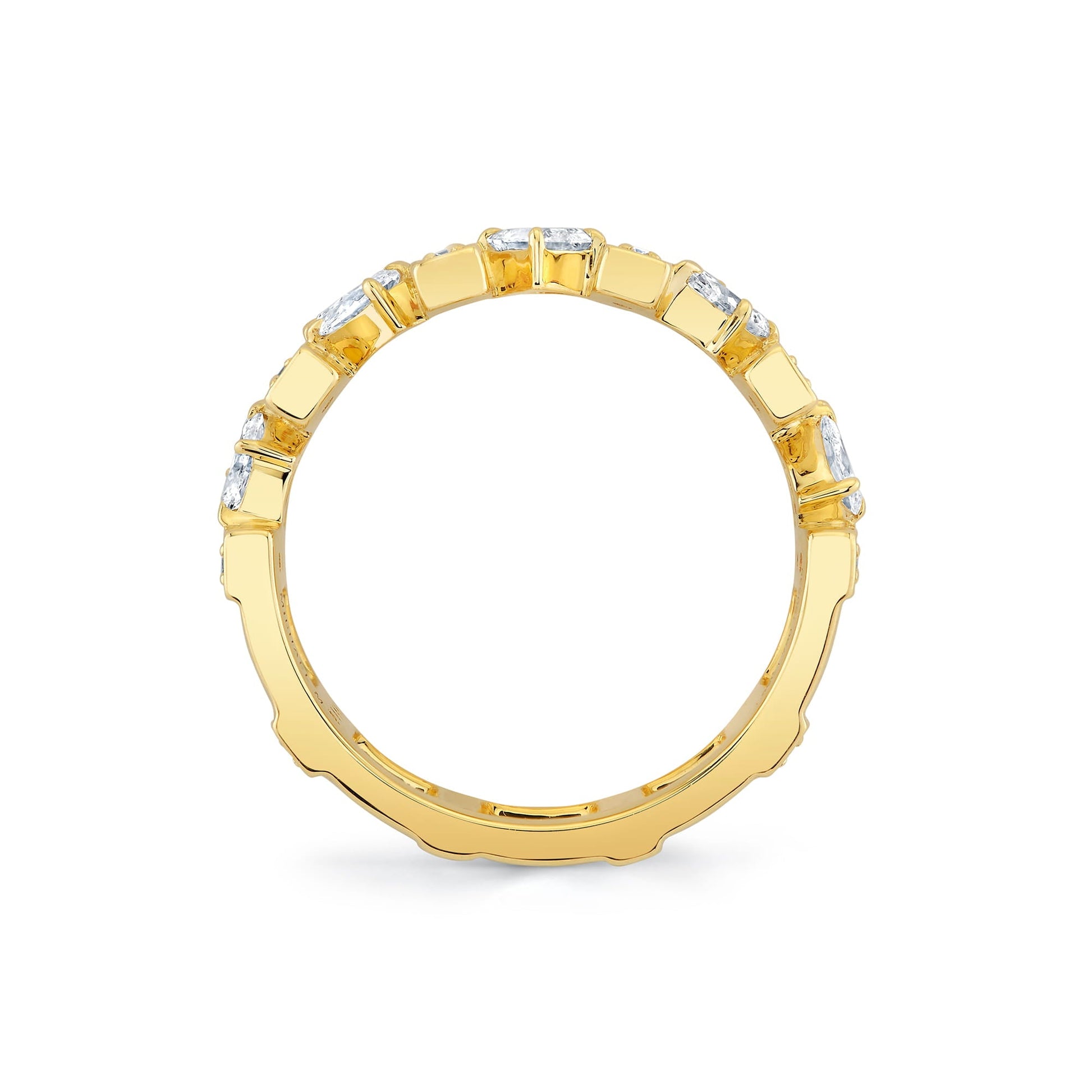 Montage Mixed-Cut Pavé Bar Ring