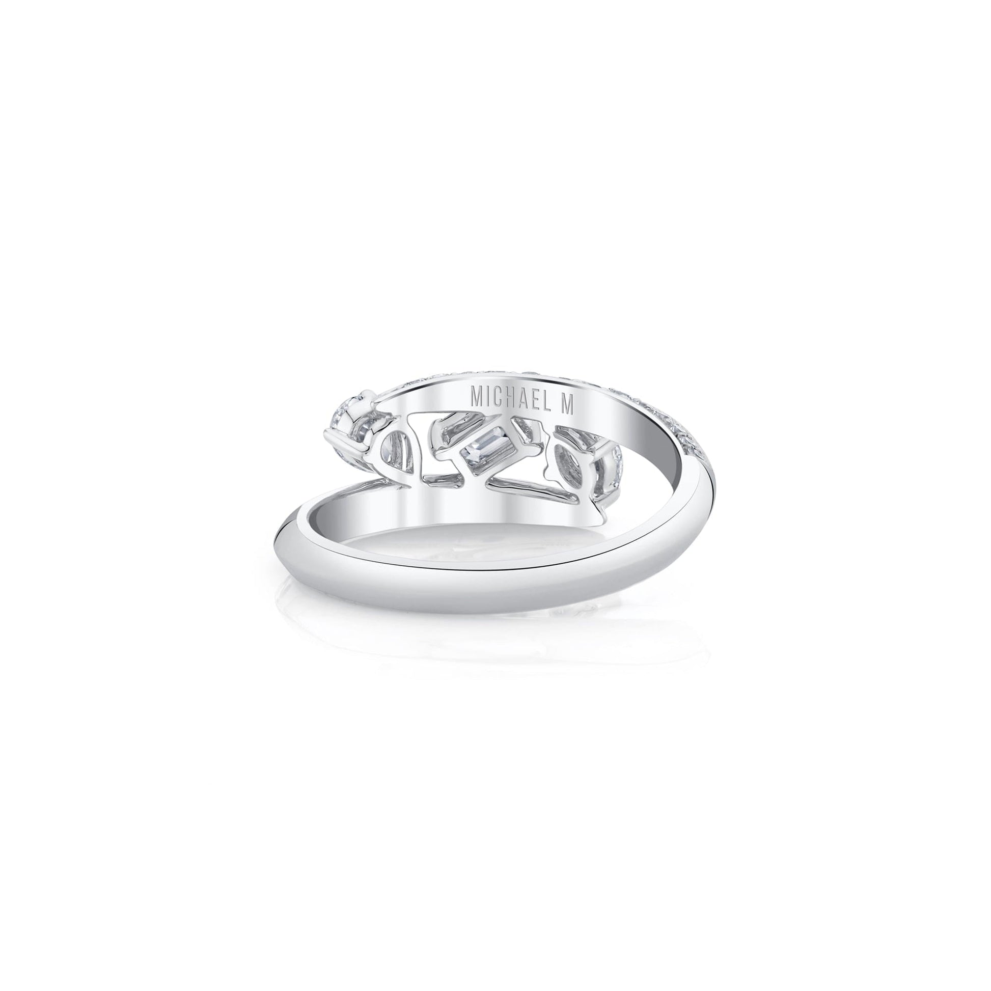 Montage Pave Knife Edge Bypass Ring