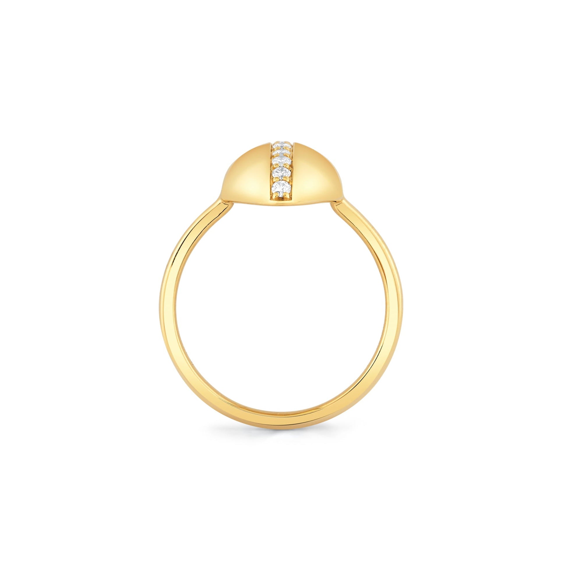 Orb Pavé Sculpted Ring