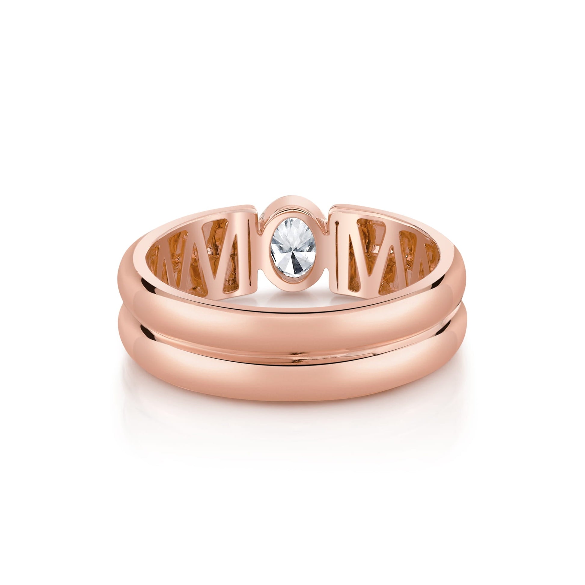 Orb Split Double Pavé Bezel Ring