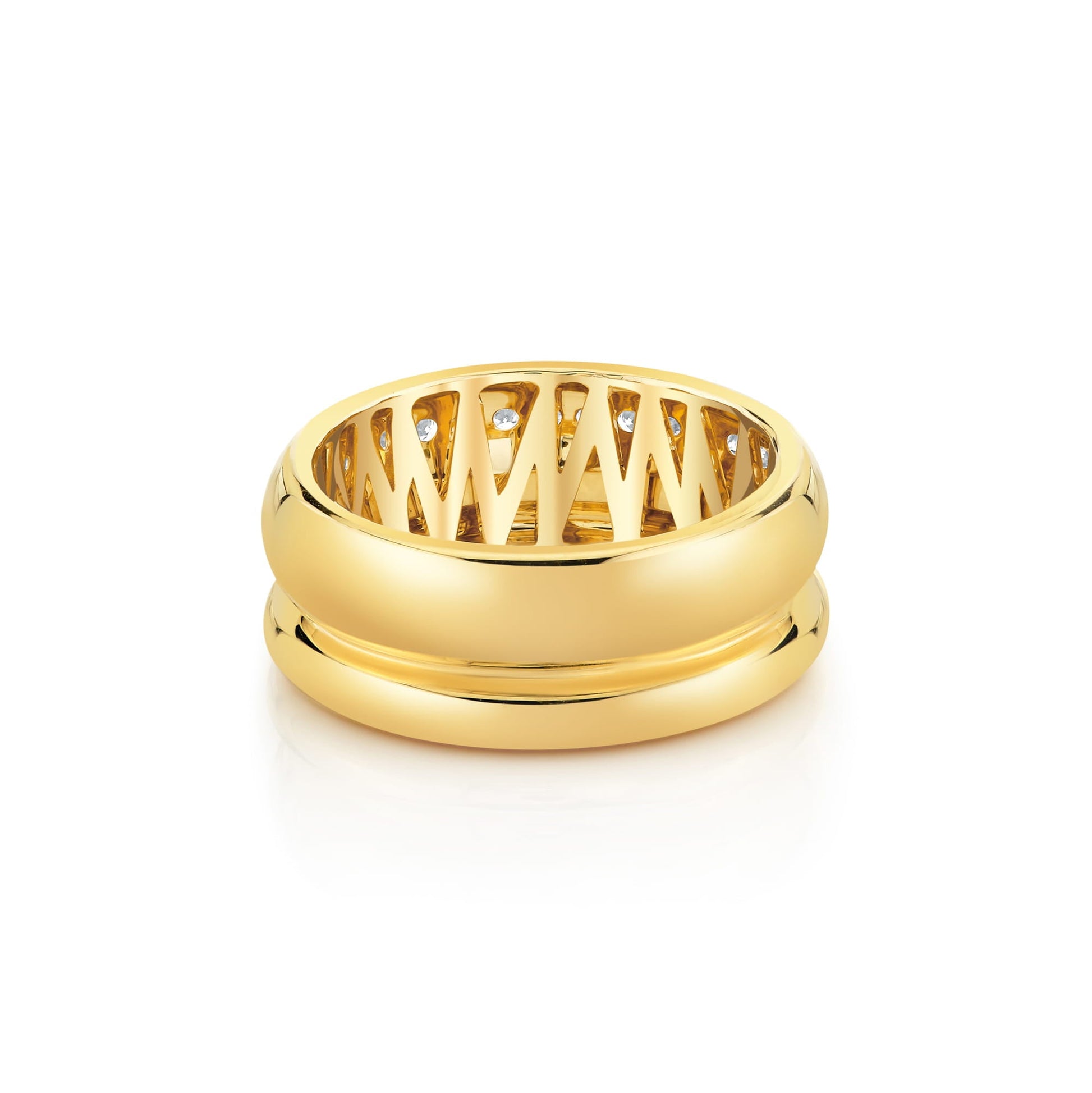 Orb Split Pavé Ring