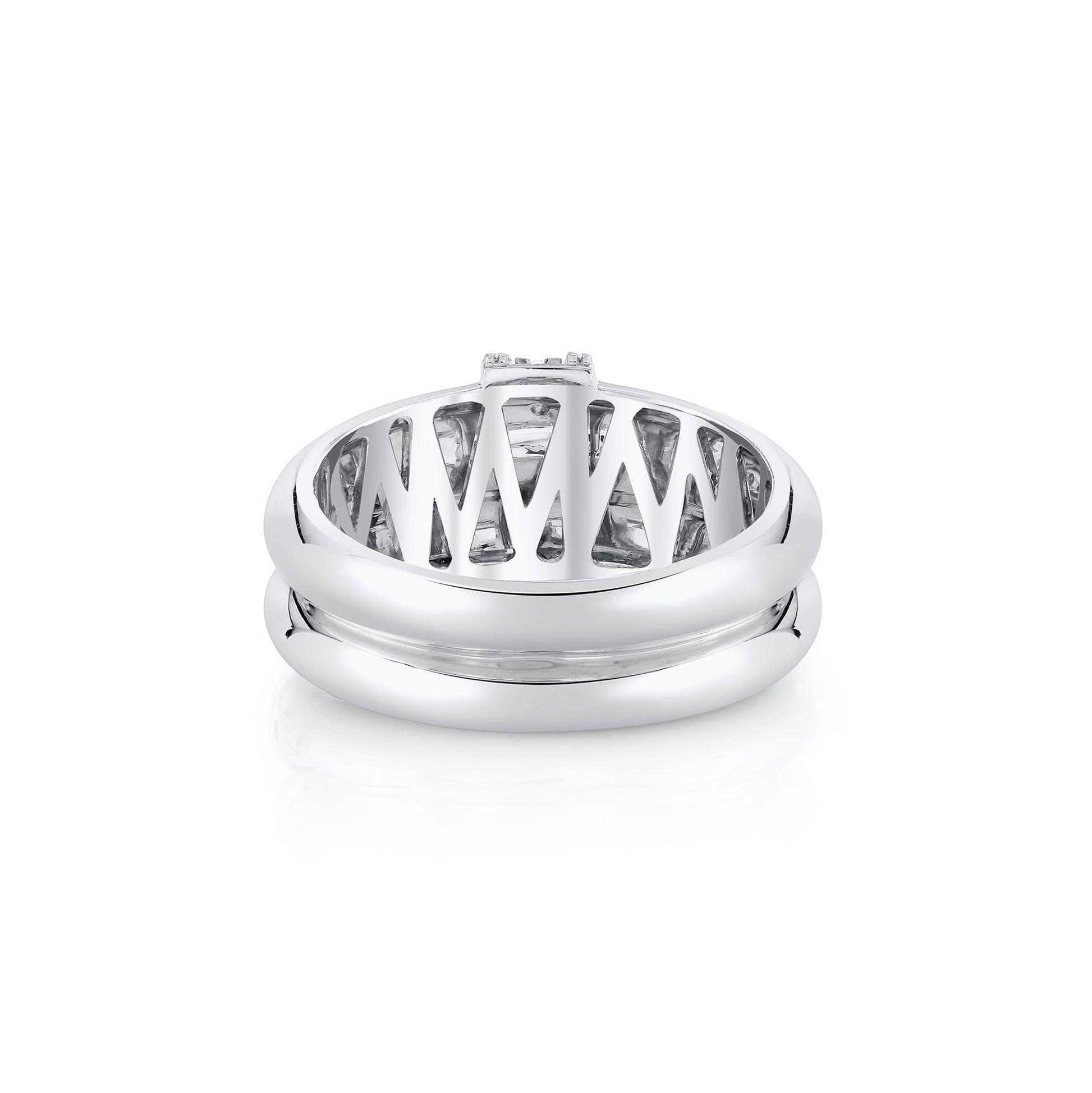 Orb Split Triple Pavé Ring