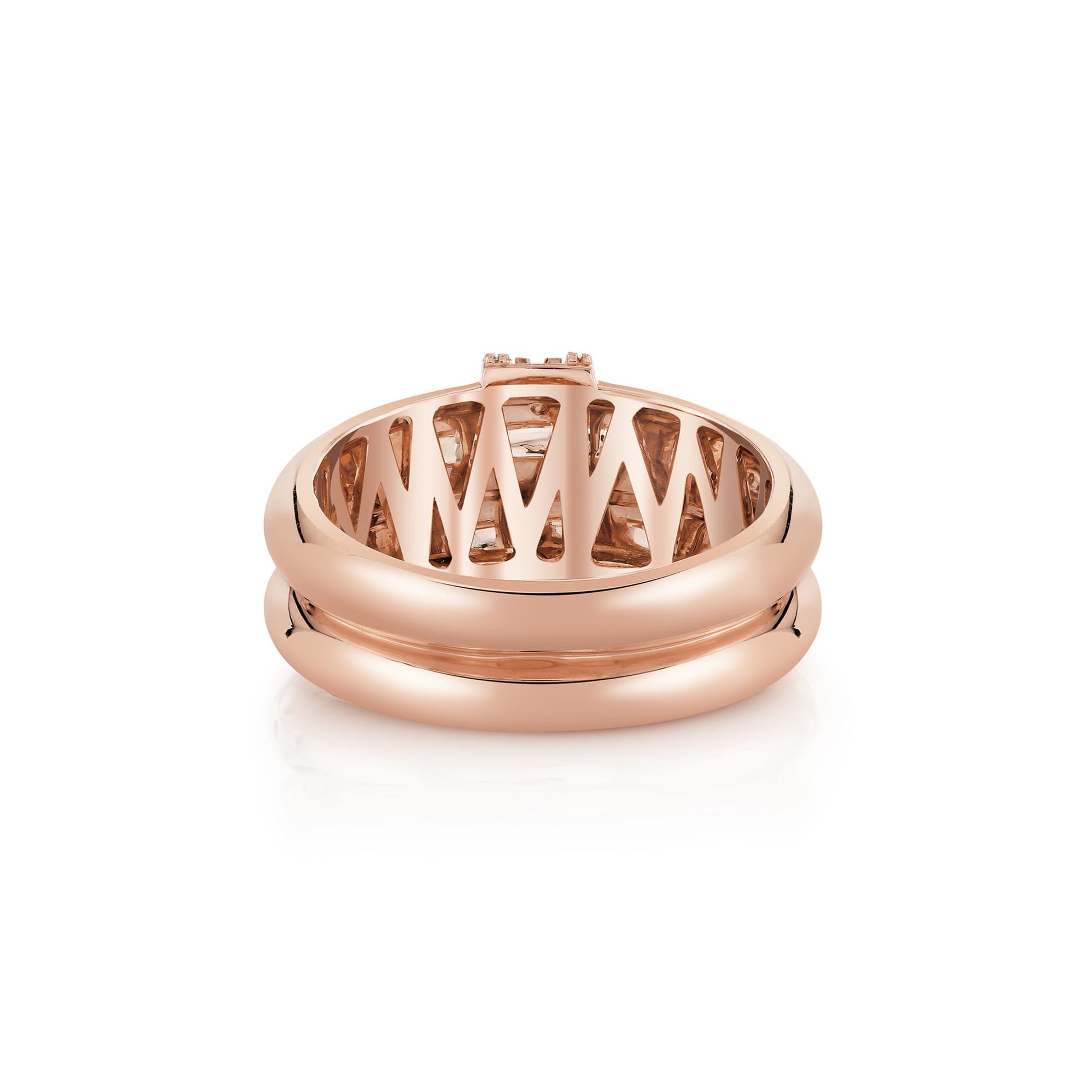 Orb Split Triple Pavé Ring