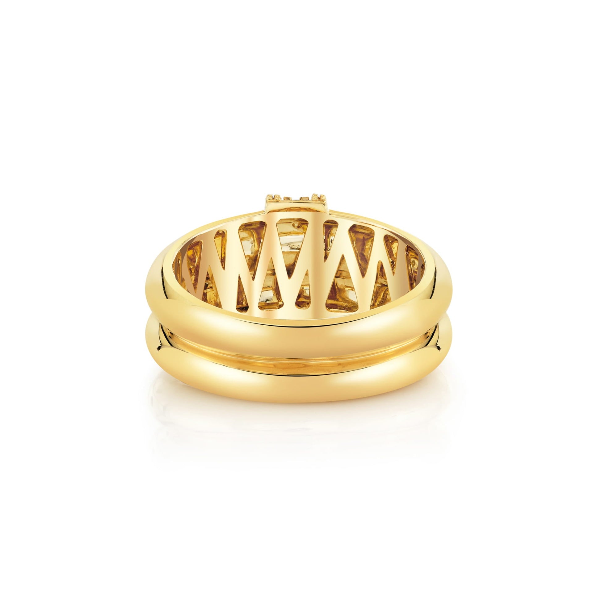 Orb Split Triple Pavé Ring