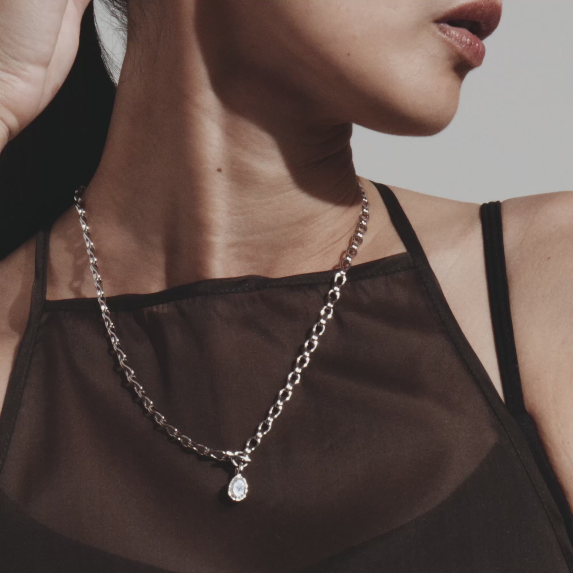JH Lovestruck™ Link Necklace,  Sterling Silver, Diamond, 2.5TCW|NBP43018LGD