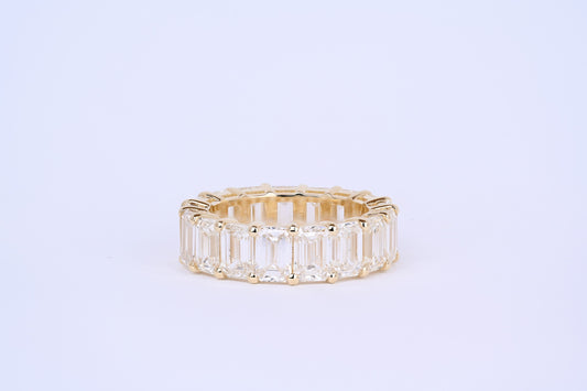 8.6 ctw emerald cut eternity ring