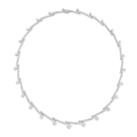 VELA CROSSOVER PAVÉ NECKLACE UU2649