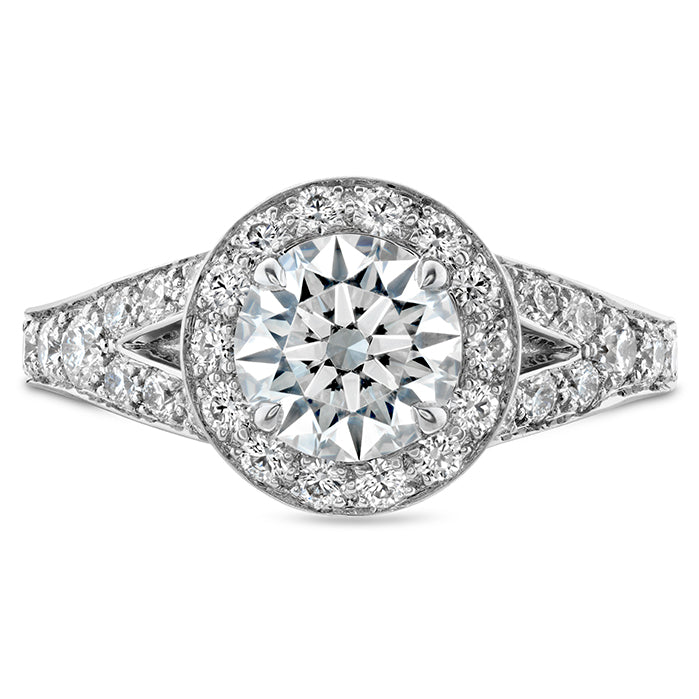 LUXE TRANSCEND PREMIER HALO SPLIT SHANK ENGAGEMENT RING UU2778