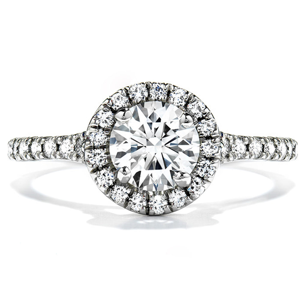 TRANSCEND SINGLE HALO SOLITAIRE ENGAGEMENT RING UU499