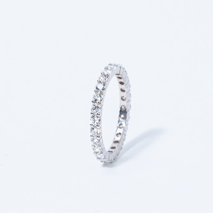 Round Eternity Band White Gold 1ct