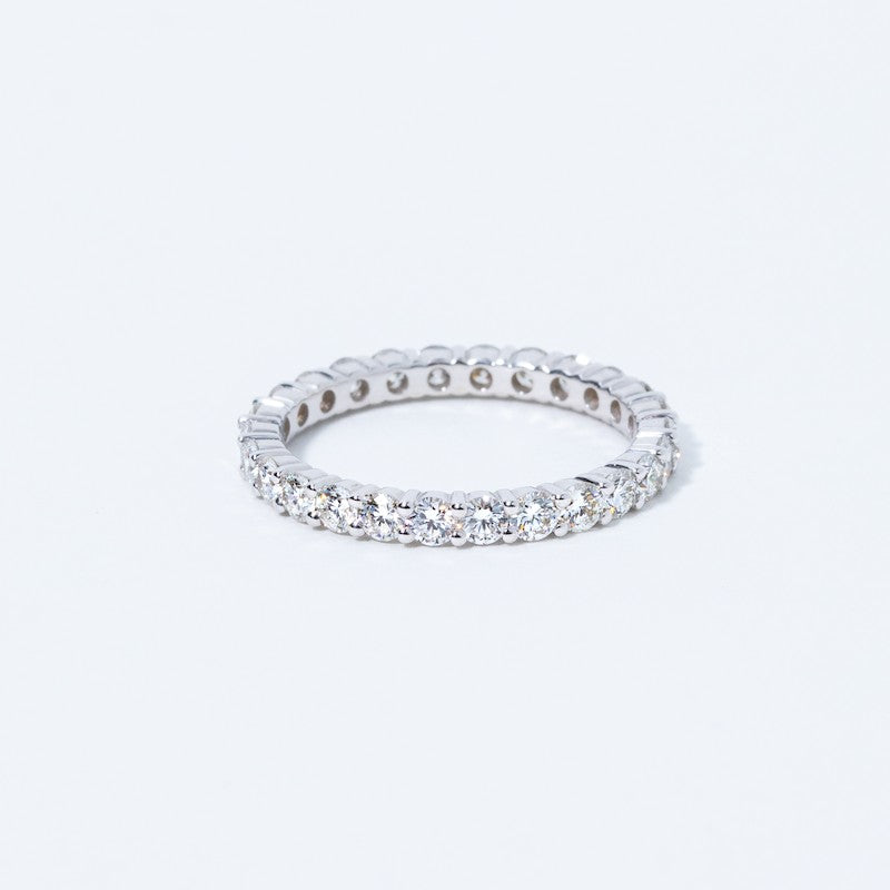 Round Eternity Band White Gold 1ct