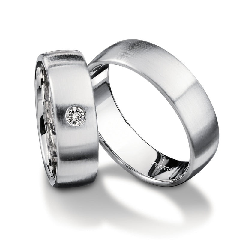 Furrer Jacot Platinum & Diamond Wedding Band - Dejaun Jewelers