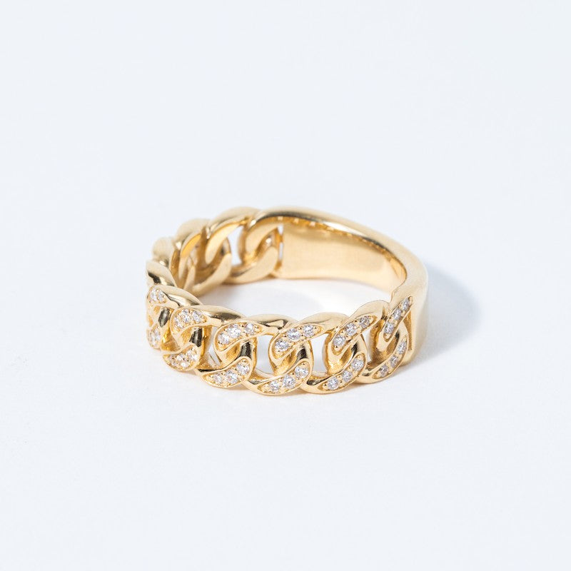 1.00CT Diamond 14K Gold Miami Cuban Link Ring / Mens Cuban Link – Justin's  Jewelers