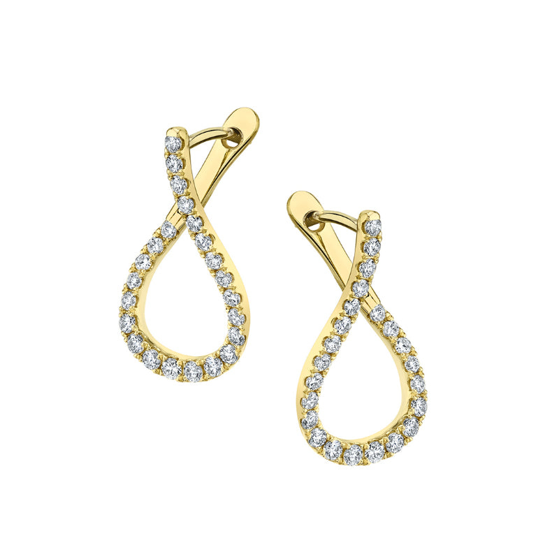 Modern Diamond Twist Earrings