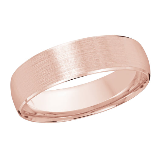 Malo 6mm 18k Pink Gold Carved Band