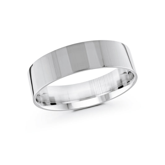 Malo 6mm 18k White Gold Plain Band