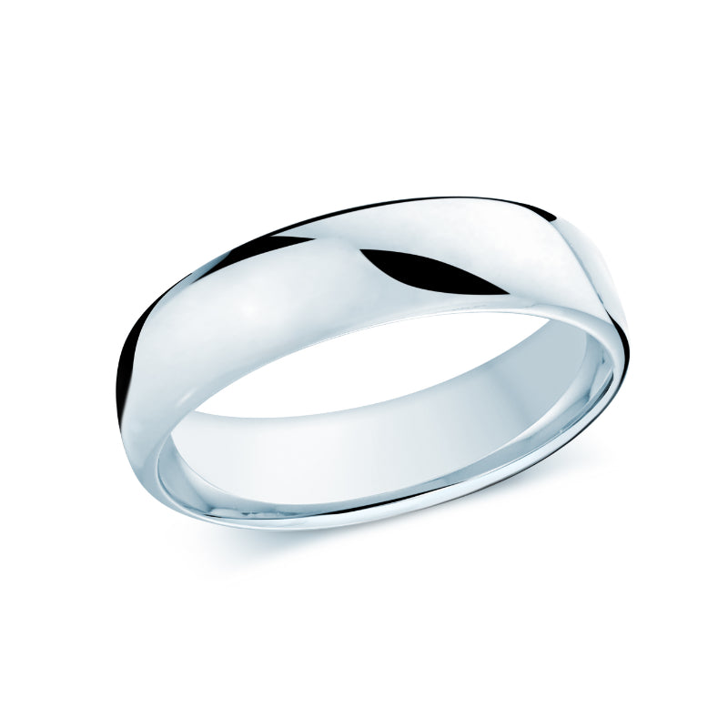 Malo 6,5mm 18k White Gold Plain Band