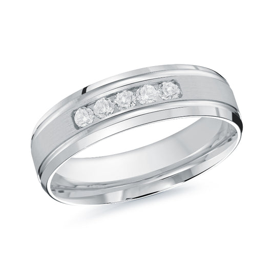 Malo 6mm 18k White Gold Diamond Band