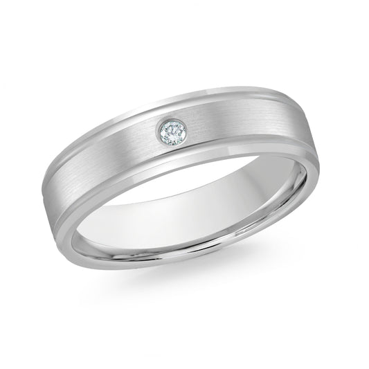 Malo 6mm 18k White Gold Diamond Band