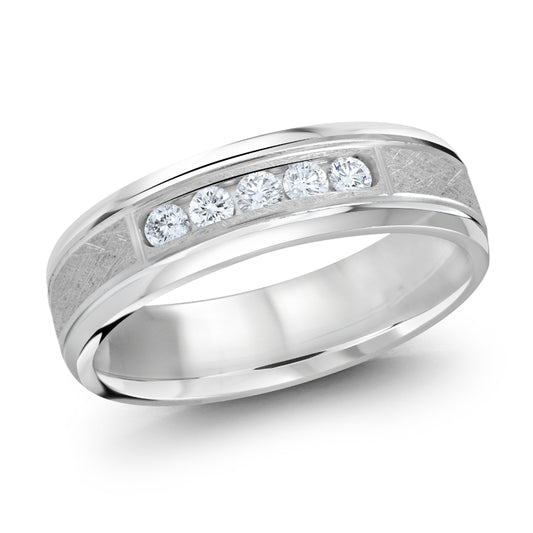 Malo 6mm 18k White Gold Diamond Band