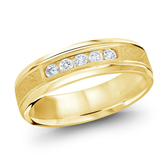 Malo 6mm 14k Yellow Gold Diamond Band