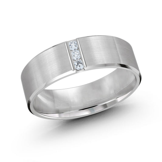 Malo 7mm 18k White Gold Diamond Band