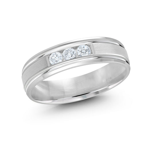 Malo 6mm 18k White Gold Diamond Band