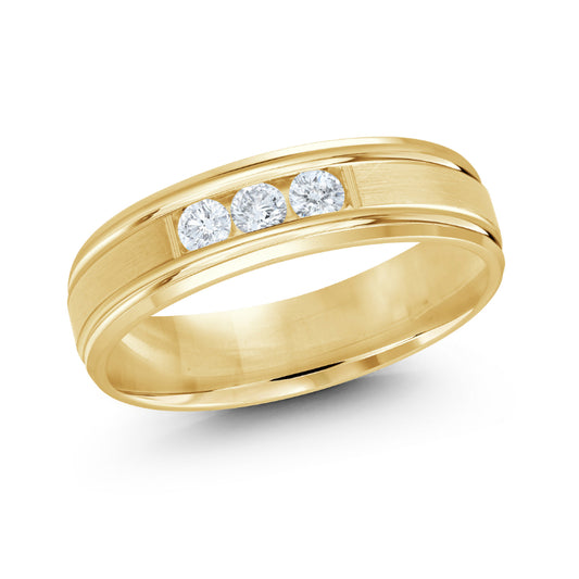 Malo 6mm 14k Yellow Gold Diamond Band