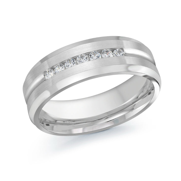 Malo 7mm 14k White Gold Diamond Band