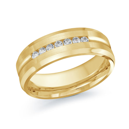 Malo 7mm 14k Yellow Gold Diamond Band